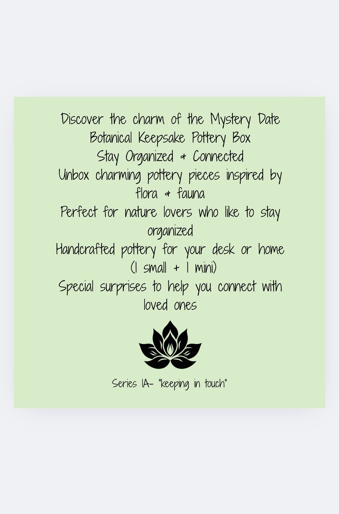 Mystery Date - Botanical Keepsakes