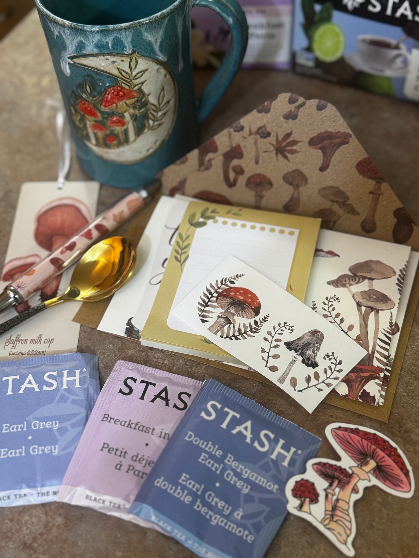 Moon & Mushroom Mug - Tea with Intention Gift Set
