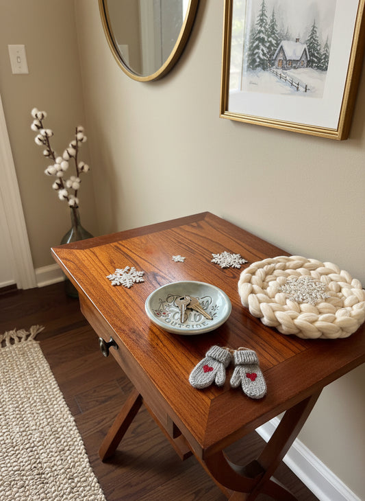 Round Ceramic Dish - Baby It's Cold Outside