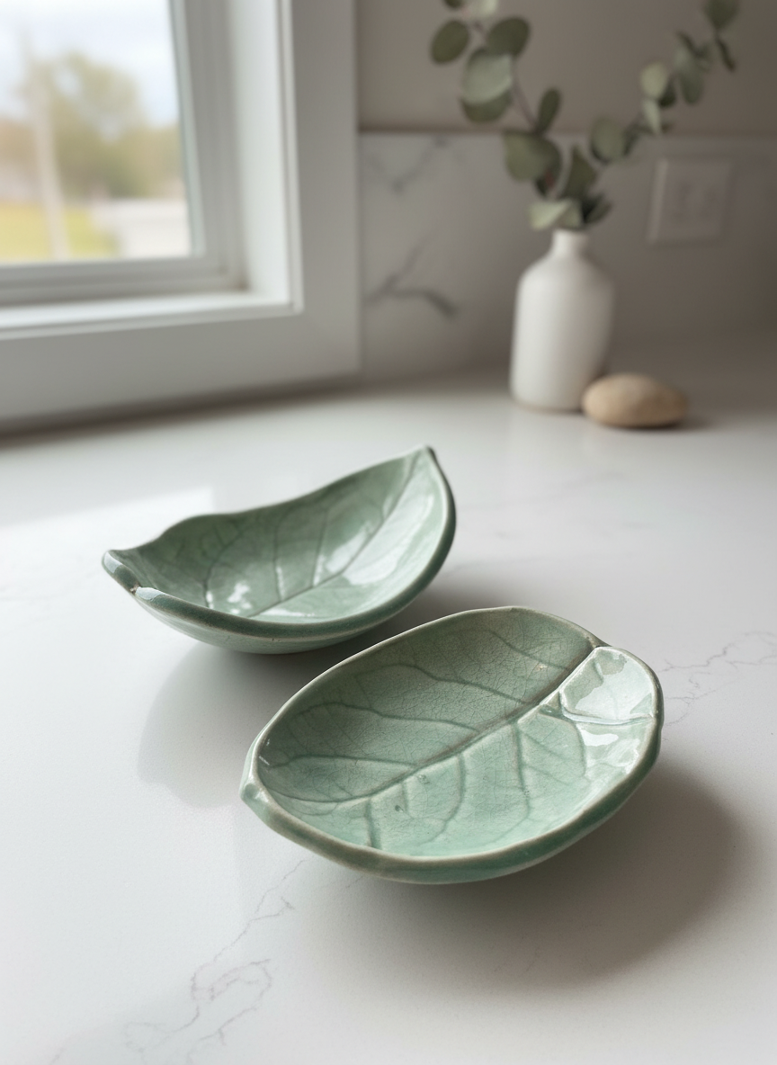 Ceramic Leaf Duo